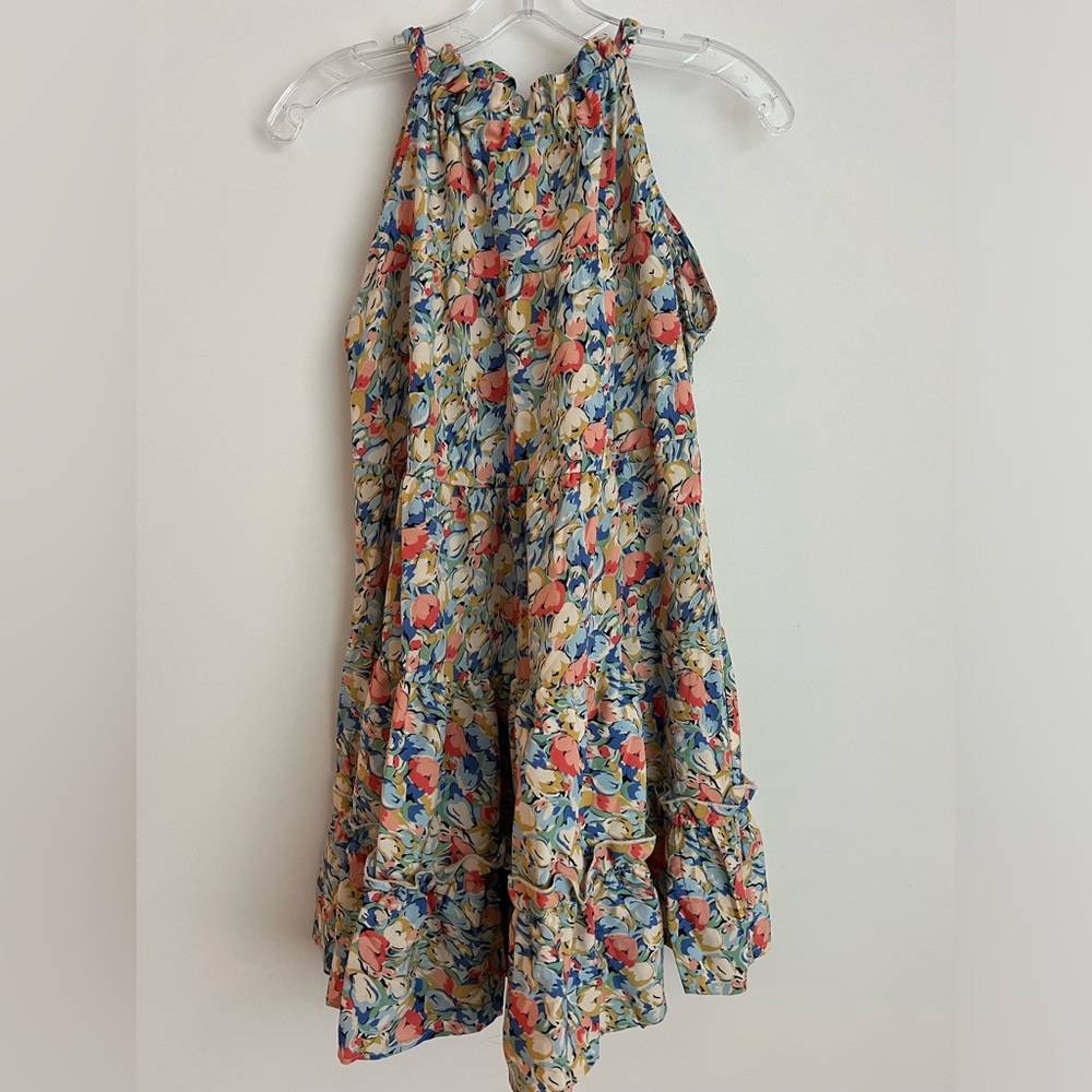 Nasty Gal petite high neck floral print smock dress